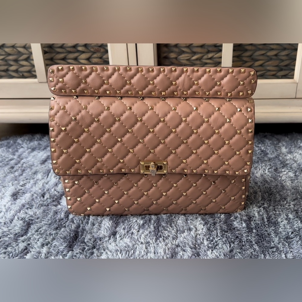 Valentino Garavani Large Nappa Rockstud Spike Crossbody / Shoulder Bag